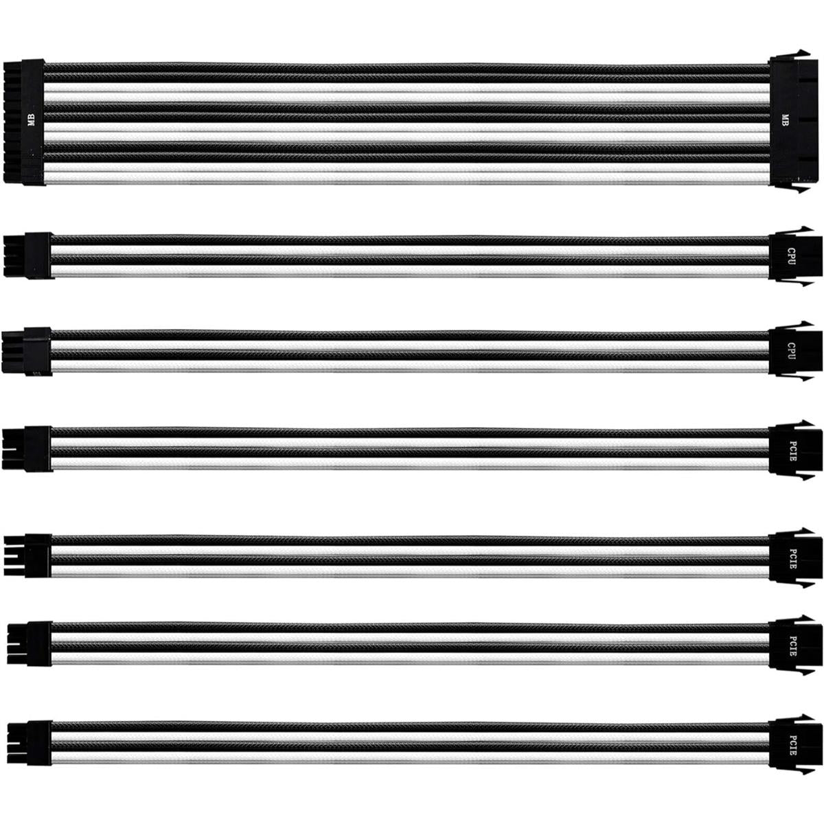 Cooler Master PSU Extension Cable KIT BLACK/ WHITE Cooler Master PSU Extension Cable KIT BLACK/ WHITE